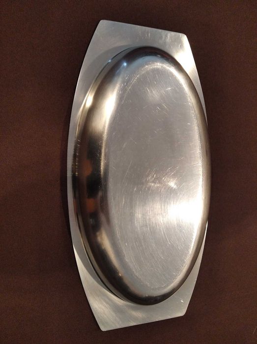Travessa funda inox 36,5x19x4 cm