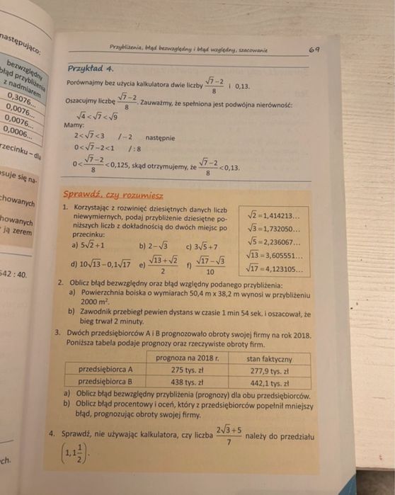 Podręcznik do rozszerzonej matematyki klasa 1
