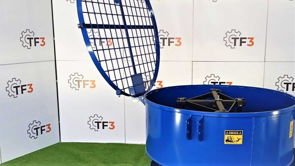 Elektryczna betoniarka planetarna 800L osłony zgarniacz transport