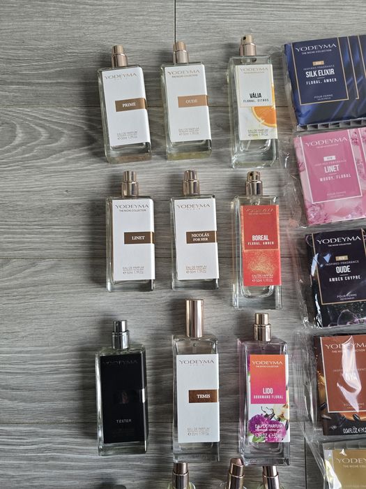 Zestaw perfum damskich i meskich yodeyma lido Dorian platinum tenisa tayda Iris valia  nya lis  cheante power luxor platinum ambrax  boreal oude elet
