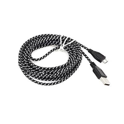 Kabel microUSB nylonowy oplot 3m