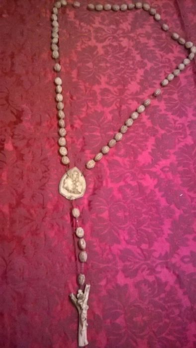 Terço Antigo de Parede, com 1,72 cm Vaticano de Roma, Raro