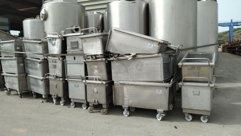 Carrinhos de inox/cubas de inox com rodas