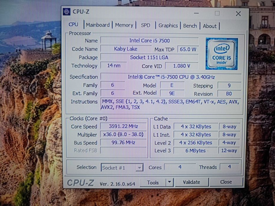 HP EliteDesk 800 65W G3 Mini Intel i5-7500 DDR4 8GB SSD 128GB WI-FI