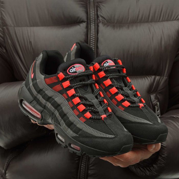 !SALE! Nike Air Max 95 Black Laser Crimson 40 41 42 43 44 45 найк аир макс