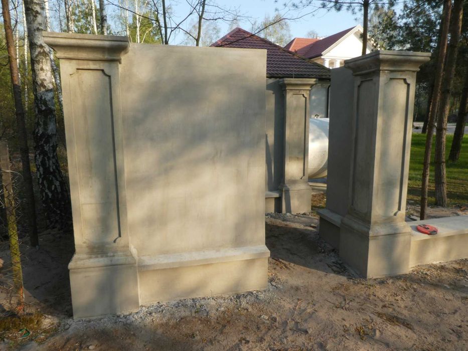 Piękne stylowe ogrodzenia Betonowe,Słupki Dworkowe,Boniowane,Bloczki