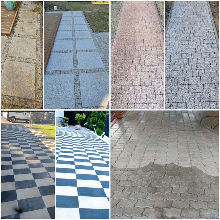 Mycie kostki brukowej, mycie dachów, mycie elewacji