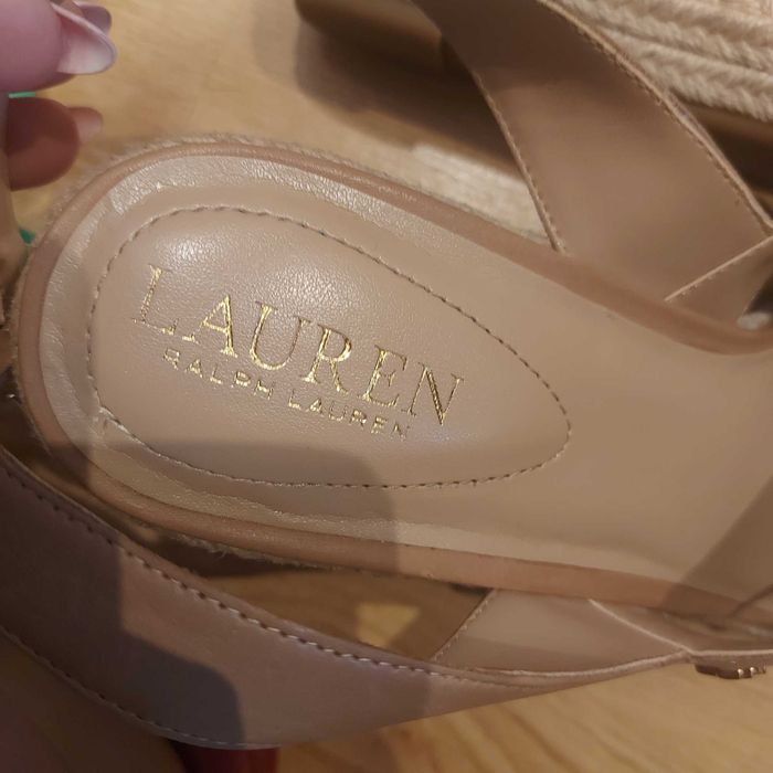 Buty damskie espadryle koturny sandały r 40/41 Ralph Lauren beżowe