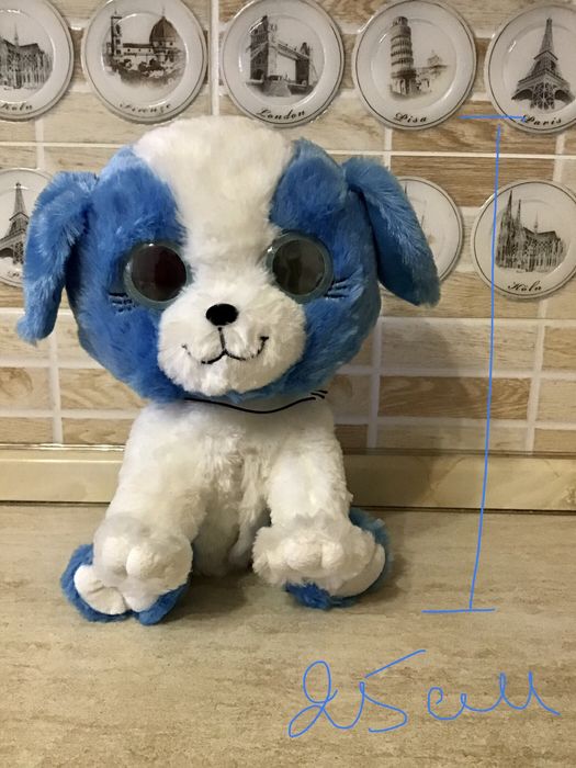 Собака пес іграшка мяка глазастик інерційна twinkle