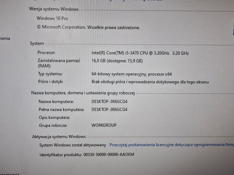 Dell 7010 i5-3470, Ram 16Gb, HDD 1000Gb