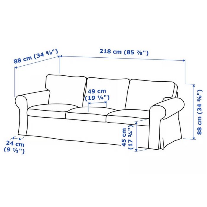 Sofá IKEA EKTORP de 3 lugares