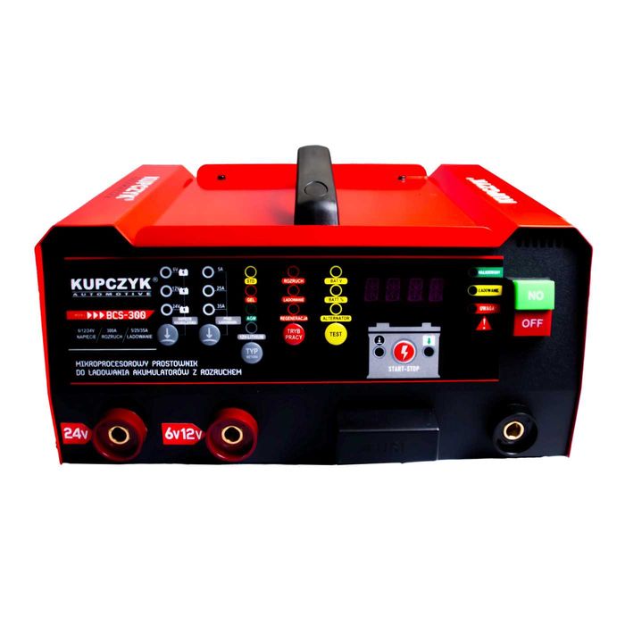 Prostownik z rozruchem mikropocesorowy 6V 12V 24V WET MF EFB GEL AGM