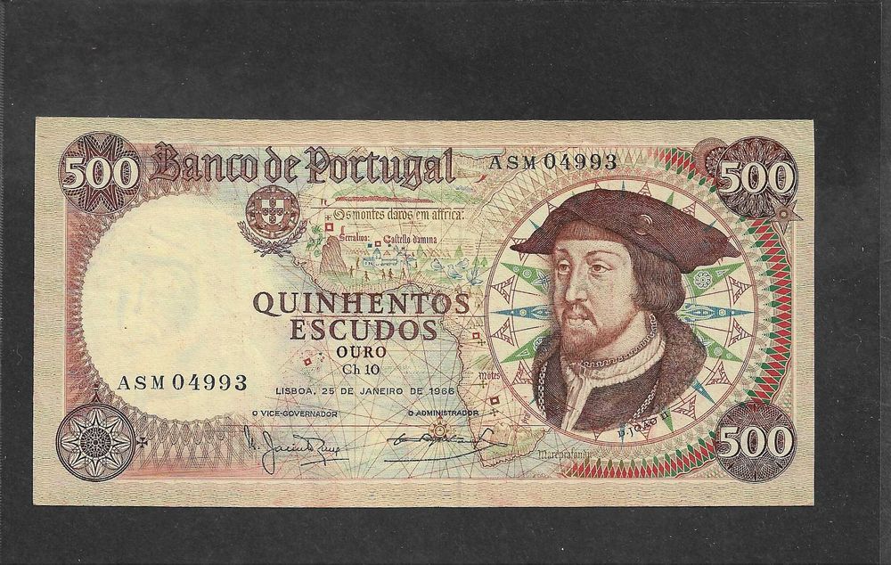 Nota de 500 Escudos - D. João II - 1966