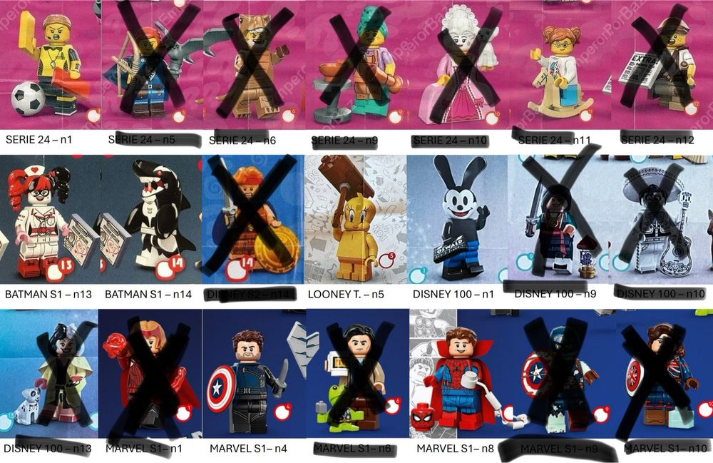 Minifiguras Lego - séries várias