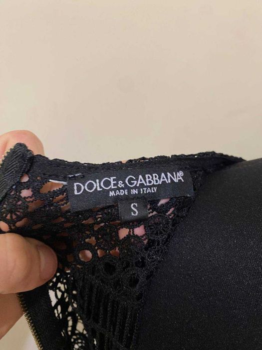 Dolce & Gabbana оригинальное чёрное кружевное платье размер S