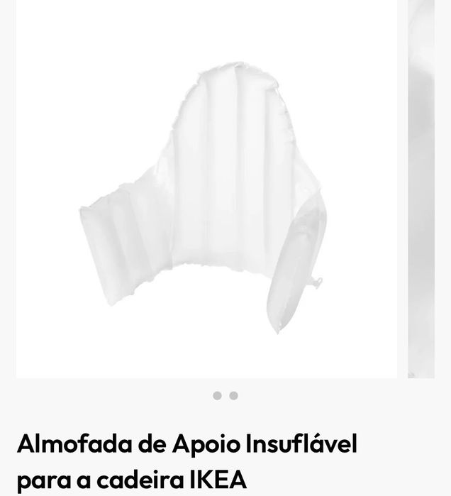 Cadeira refeição com almofada insuflável e capa