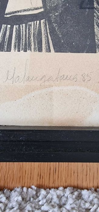 Malangatana - Tinta da China sobre papel 1985