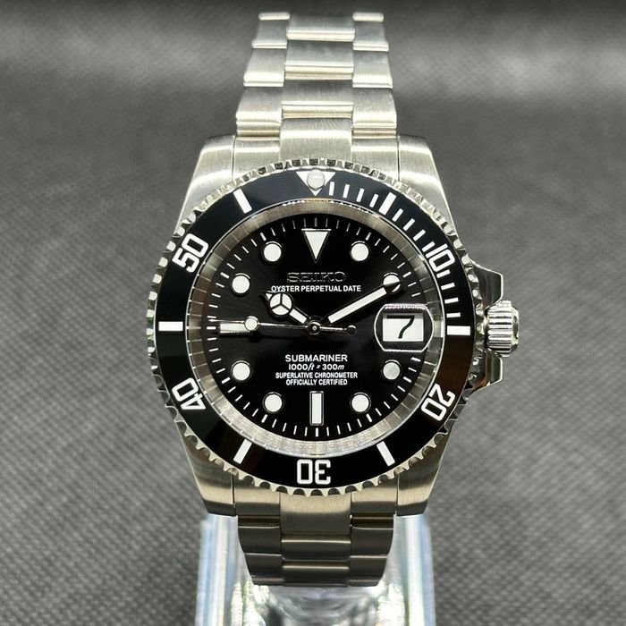 SEIKO MOD Submariner Czarny Black Oyster Custom NOWY