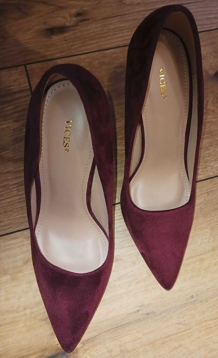 Szpilki bordowe roz. 38 NOWE