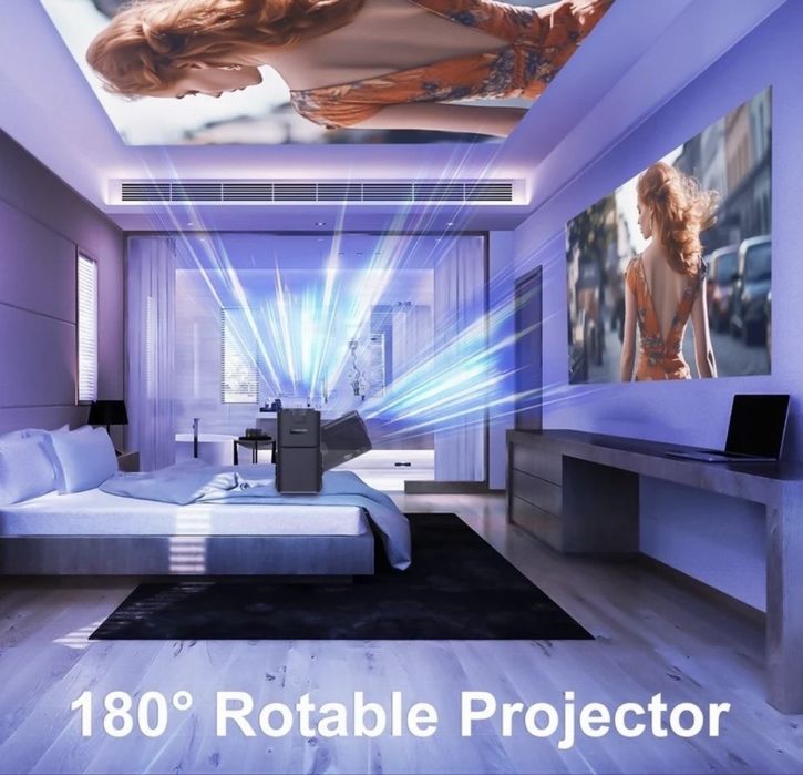 Проєктор HY320Pro mini, на Android 11, FullHD 1280*720p Led 300ANSI, 4K Dual WiFi6 + BT5.0, Домашній кінотеатр