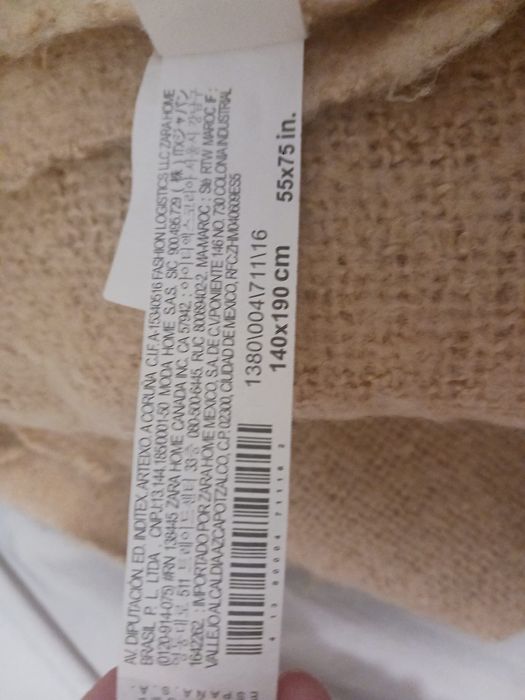 Manta sofá ZARA Nova