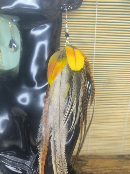 Kolczyki pióra Boho