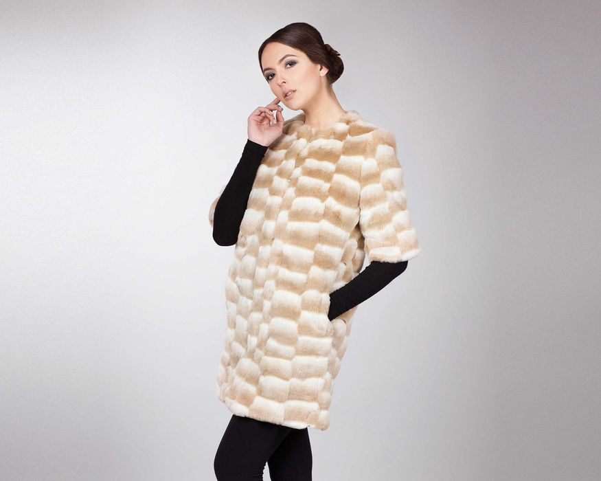 Жіночий жакет ARTFUR з еко-хутра. Штучне хутро - Шиншила