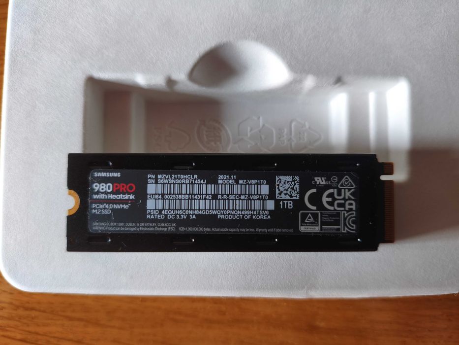 SSD NVMe Samsung 980 PRO 1TB - Como Novo