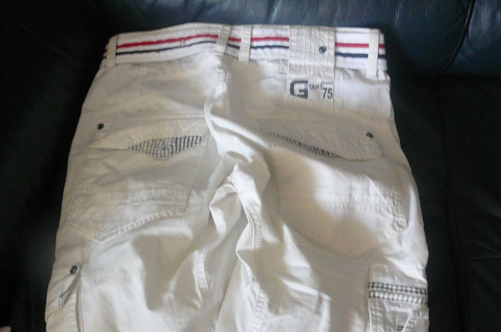 spodnie białe jeans  rybaczki + gratis kubek THE DOG