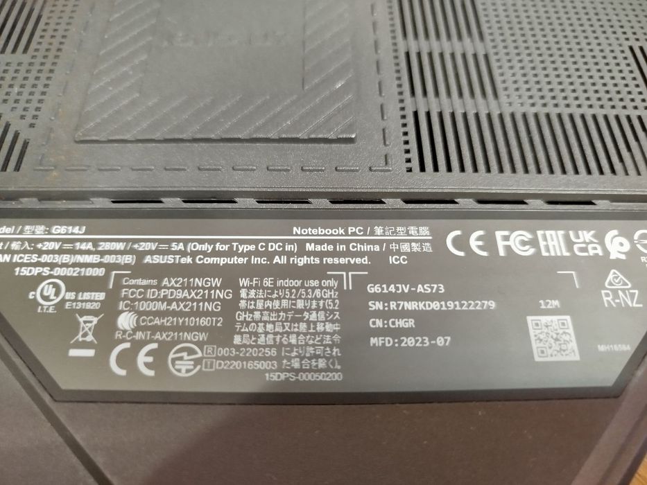 ASUS ROG Strix G614JV/RTX 4060/i7-13650HX/16RAM/SSD 1TB+512/Win11/2023