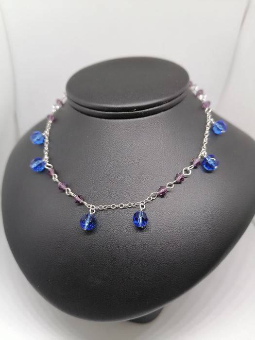 Srebrna bransoletka na nogę srebro  925 Długość do 27cm