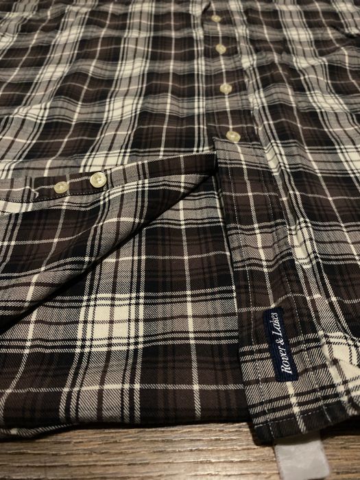 Мужская рубашка в клетку Rover & Lakes большой размер XXL 45/46