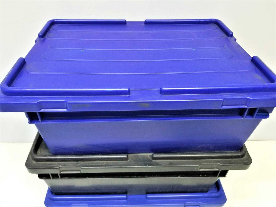 Pojemnik Magazynowy Kuweta Skrzynka Kosz z Pokrywą 400x300x150mm.