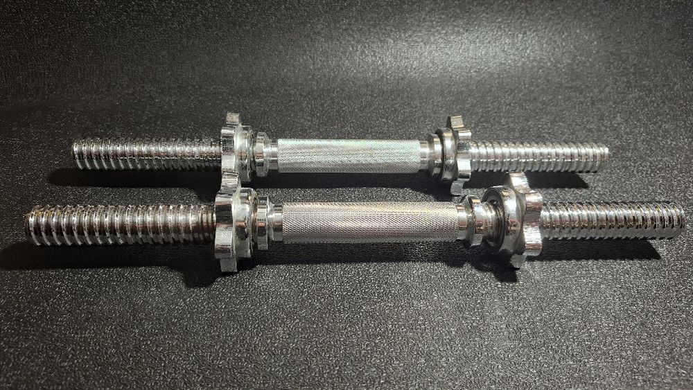 Duas Barras rosca Halteres 45cm 28mm 2,300kg cada