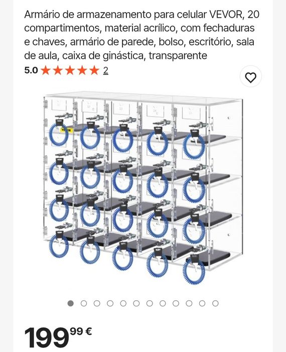 Armário de armazenamento para celular VEVOR, 20 compartimentos
