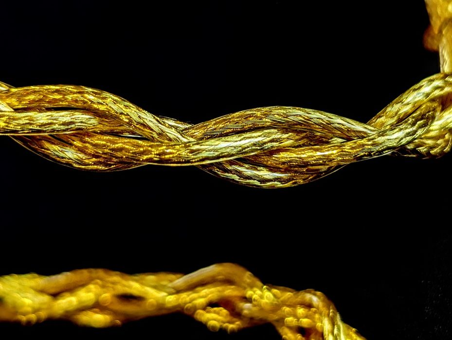 Кабель hi fi mmcx 2 pin 0.78 7N OCC срібні т амідні жили з позолотою