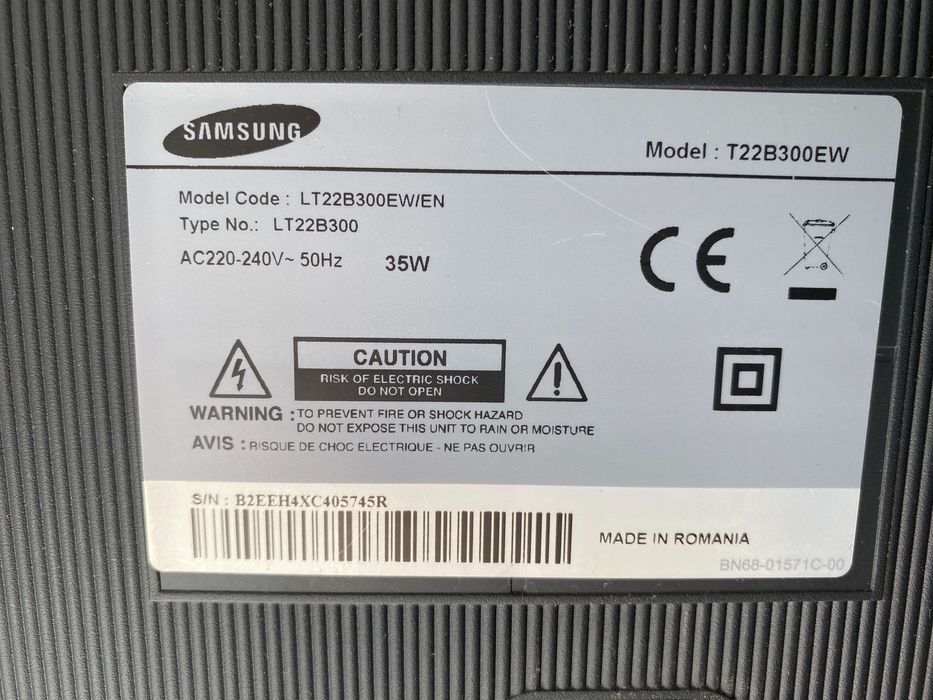 Samsung T22B300EW 22" 1920 x 1080 Full HD 1080p LCD TV