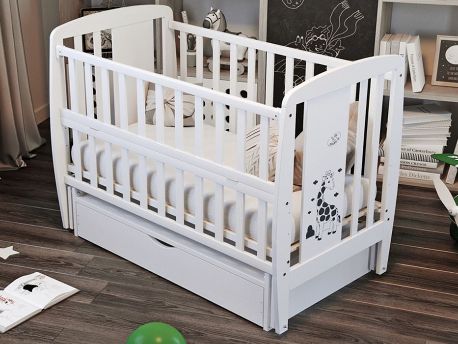 Ліжечко дитяче Жирафка Колір Білий