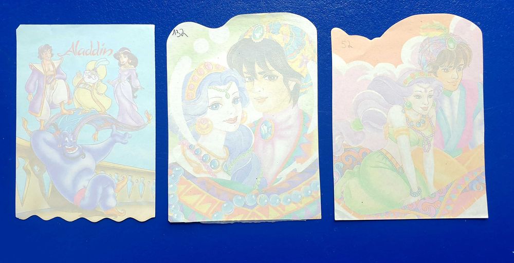 Karteczki kolekcjonerskie z lat 80 dziesiątych. Alladyn