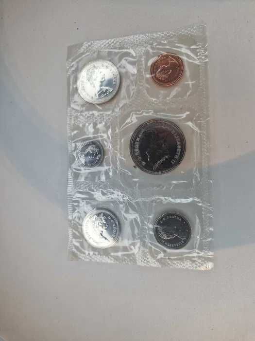 Conjunto 6 moedas canada 1984 ainda no saco original