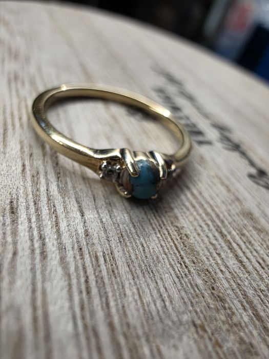 Pierścionek srebro 925 pozłacane