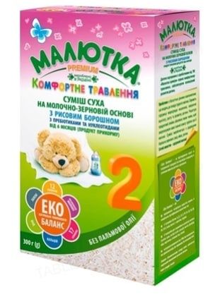 Смесь сухая молочная Малютка 1,2,3,4350г, Детское питание+зерновая Мал