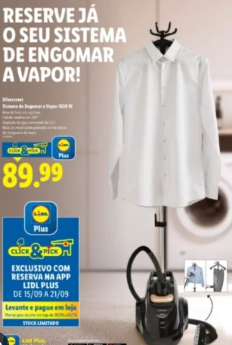 Sistema de engomar a vapor