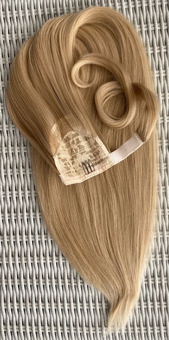 Premium Ultra włosy doczepiane, miodowy blond, kucyk 395.