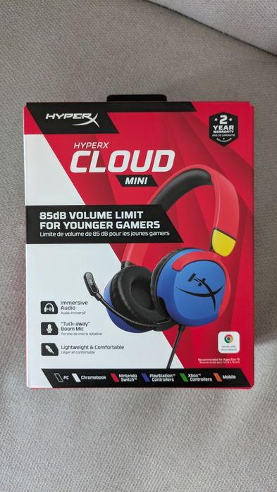Słuchawki Hyperx Cloud Mini gamingowe kolorowe na dzień dziecka
