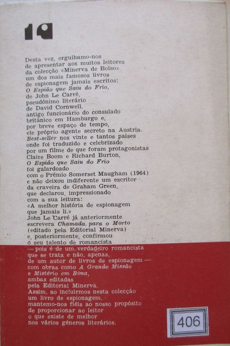 John Le Carré - - - O Espião que Saíu do Frio - - - - - Livro