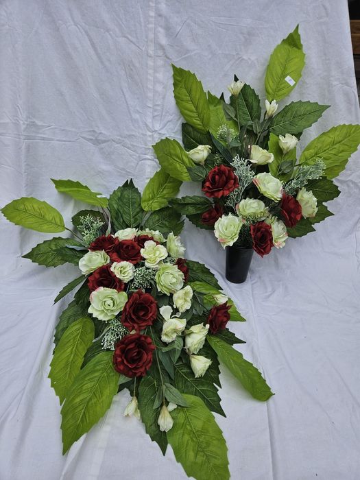 Wiązanka na cmentarz , kompozycje kwiatowe.  sztuczne kwiaty TANIO!