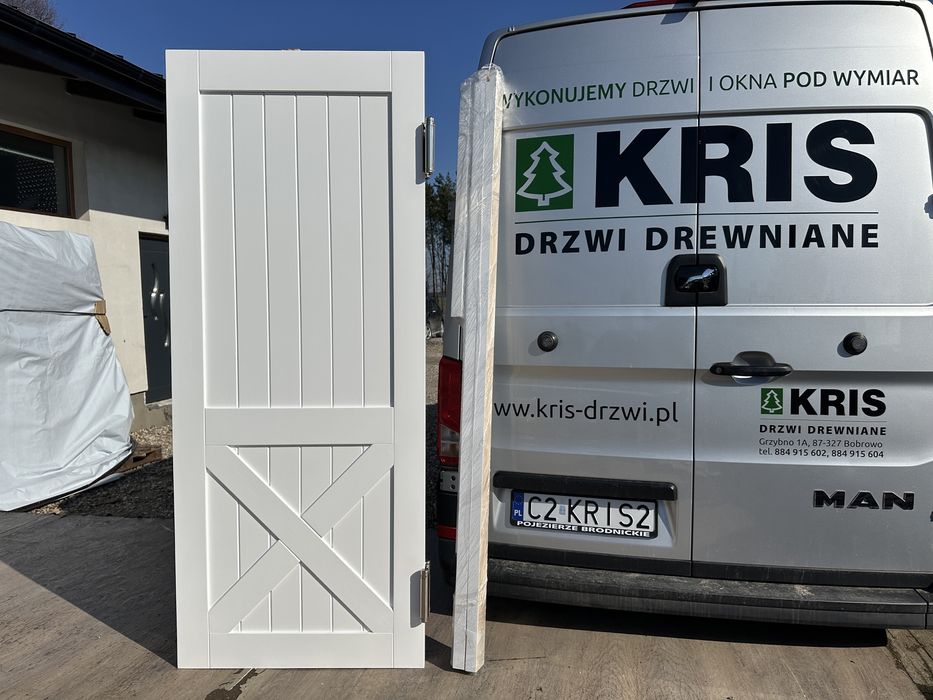 Drzwi drewniane WAHADŁOWE na wymiar w dolnym wzorze  Cała Polska i UE