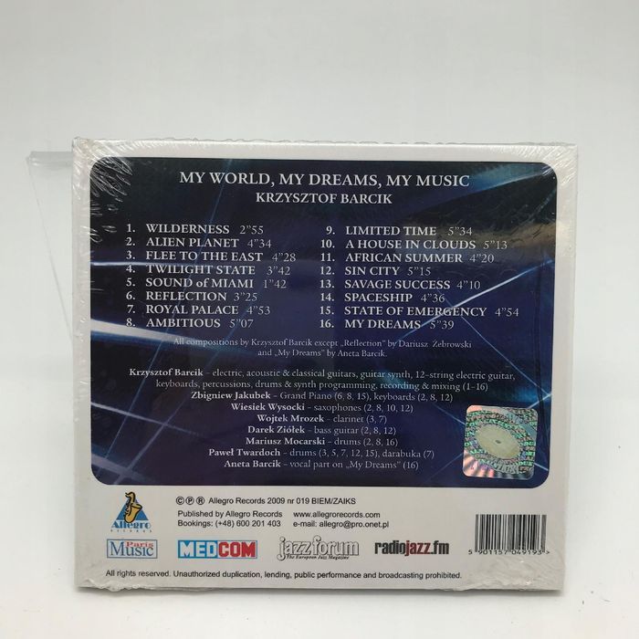 cd - krzysztof barcik - my world, my dreams, my...