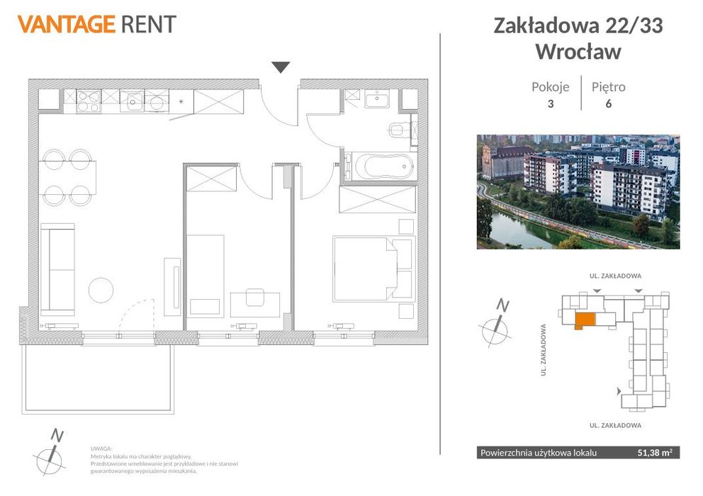 3 pokoje - Zakładowa 22/33 - Pets Friendly - Klucze od zaraz